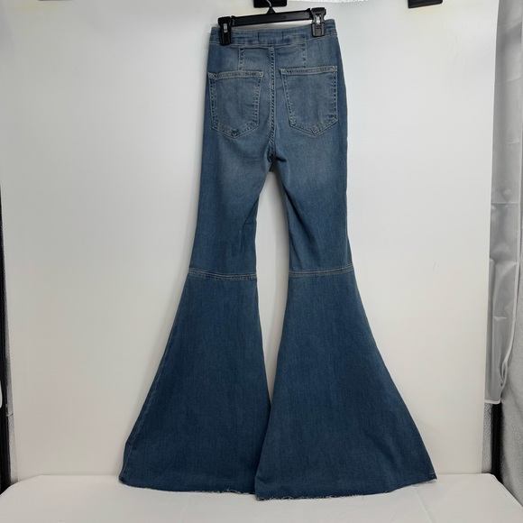 NWT We The Free People Jeans Womens Size  24 Just Float On Flare Raw Hem Hippie - Picture 3 of 12